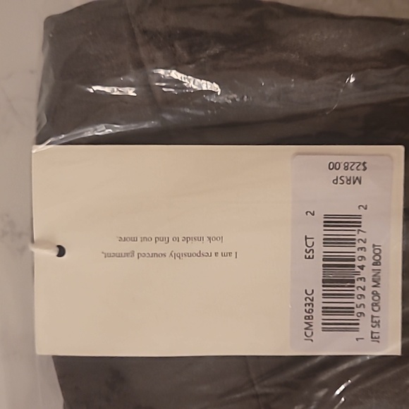 FRAME JET SET CROP MINI BOOTCUT PANTS EXPRESSO COATED SIZE 2 (29-34) - Picture 7 of 9